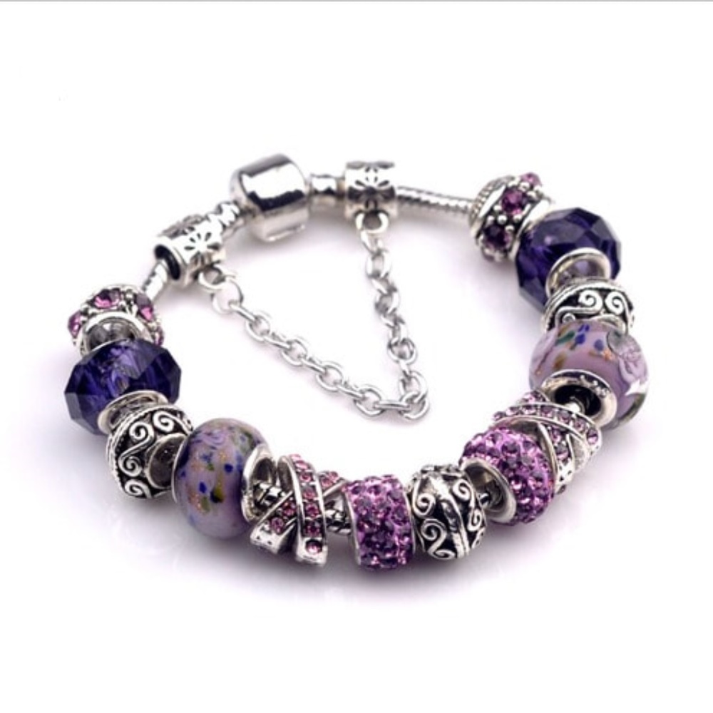 Silver Plated High Quality Charm Bracelet!!!